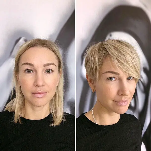 hair transformation, hair makeovers, before and after, long to short hair