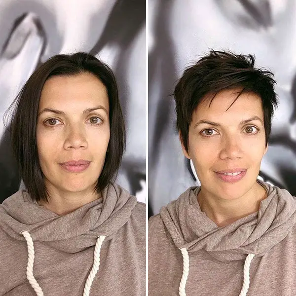 hair transformation, hair makeovers, before and after, long to short hair