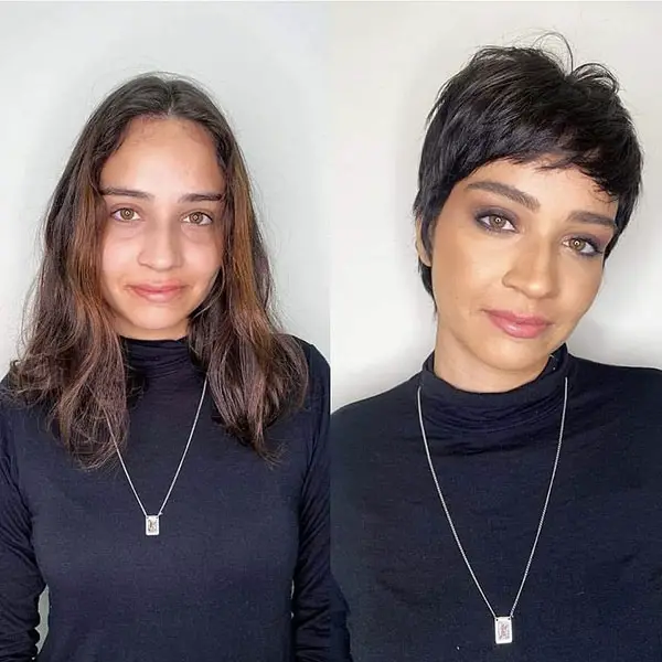 hair transformation, hair makeovers, before and after, long to short hair