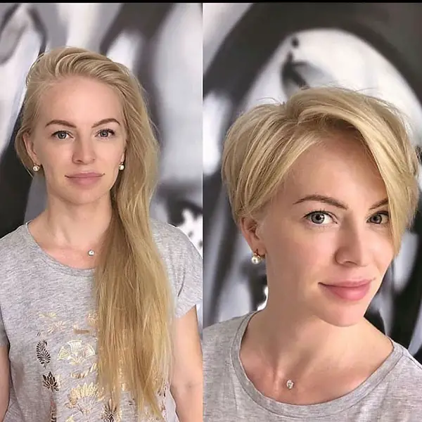 hair transformation, hair makeovers, before and after, long to short hair