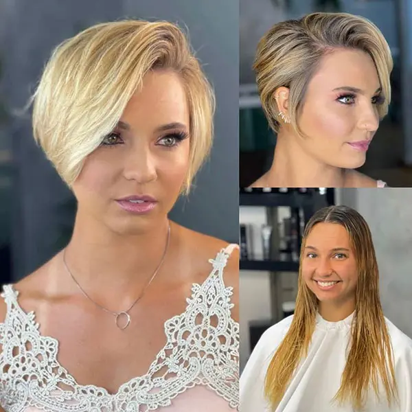 hair transformation, hair makeovers, before and after, long to short hair