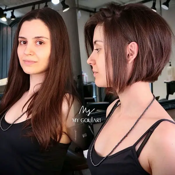 hair transformation, hair makeovers, before and after, long to short hair