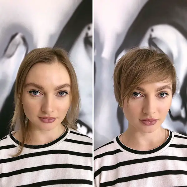 hair transformation, hair makeovers, before and after, long to short hair