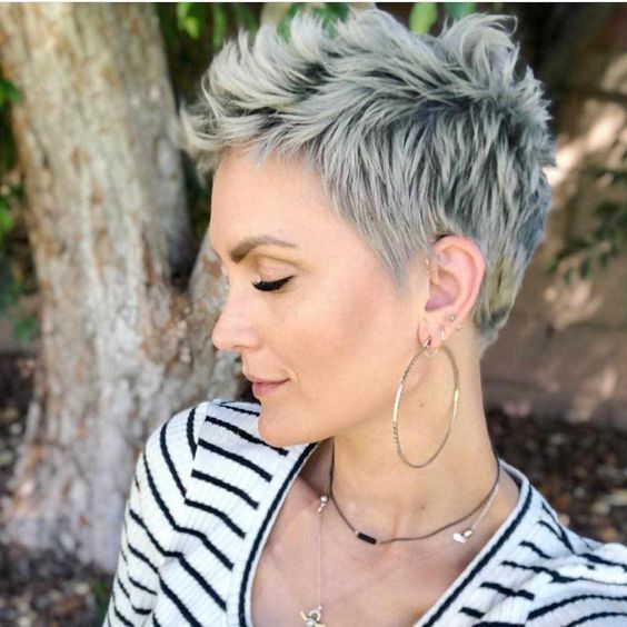 Short Grey Haircuts Women Pinterest