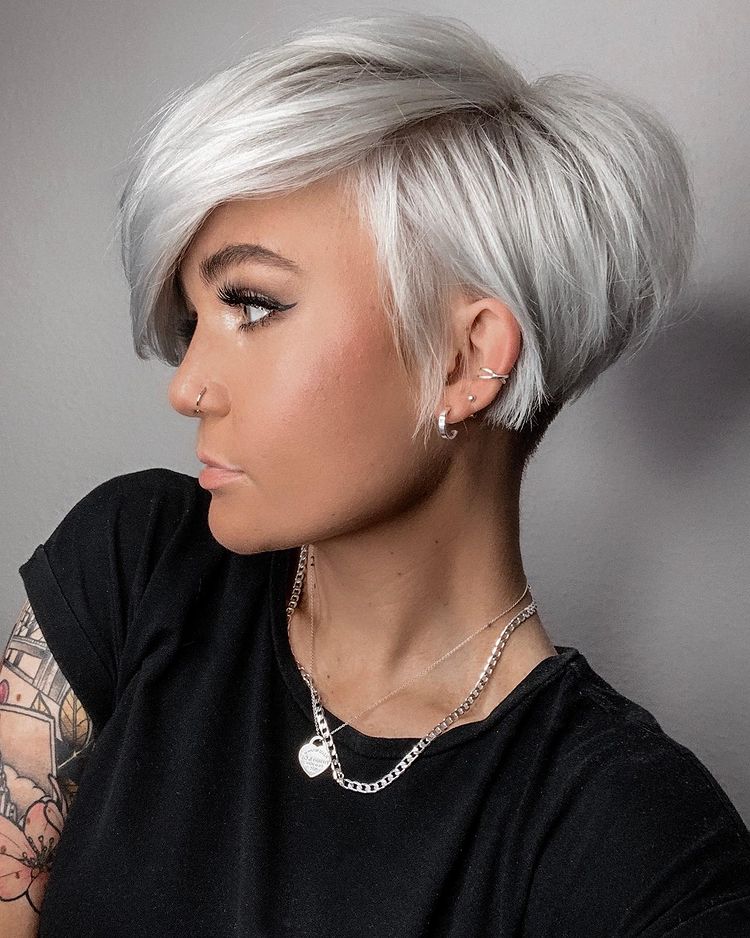 Short Grey Haircuts Women Pinterest