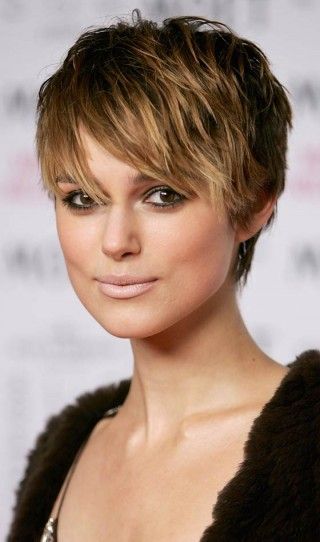 pixie cut with long bangs pinterest