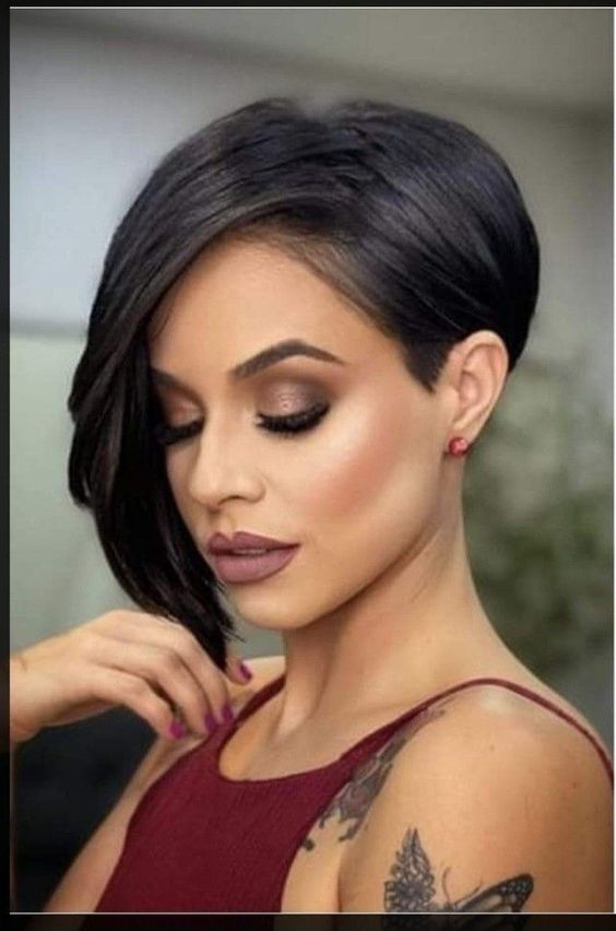 Dark Short Haircut Ideas Pinterest