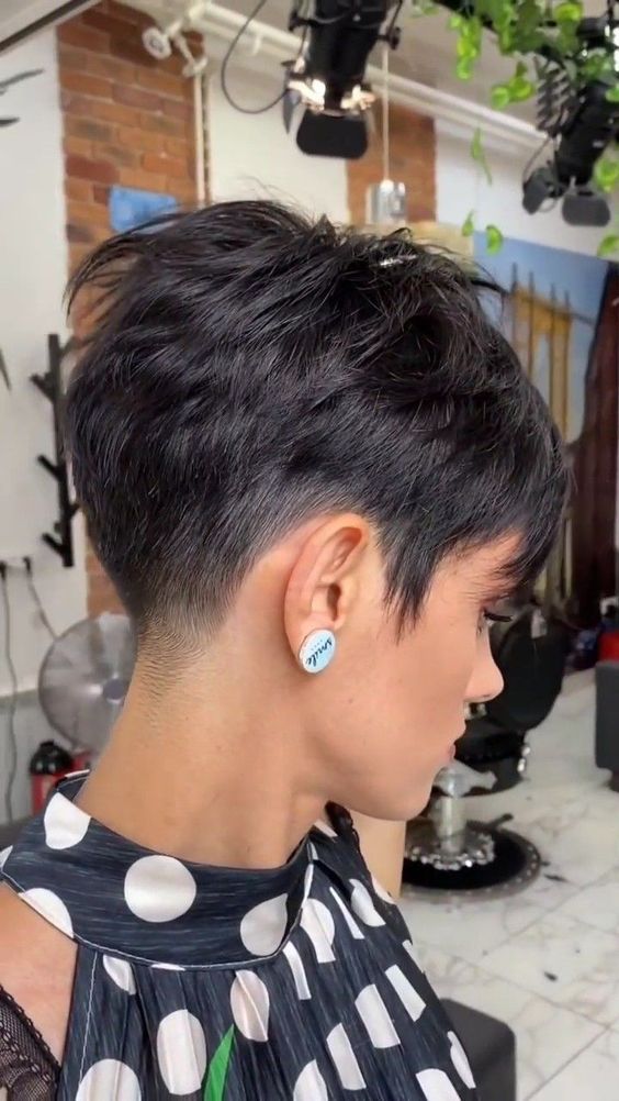 Dark Short Haircut Ideas Pinterest