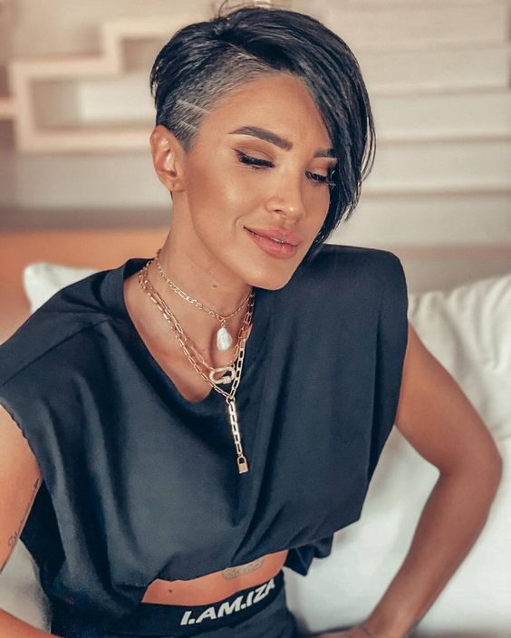 Dark Short Haircut Ideas Pinterest