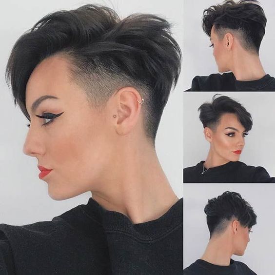 Dark Short Haircut Ideas Pinterest