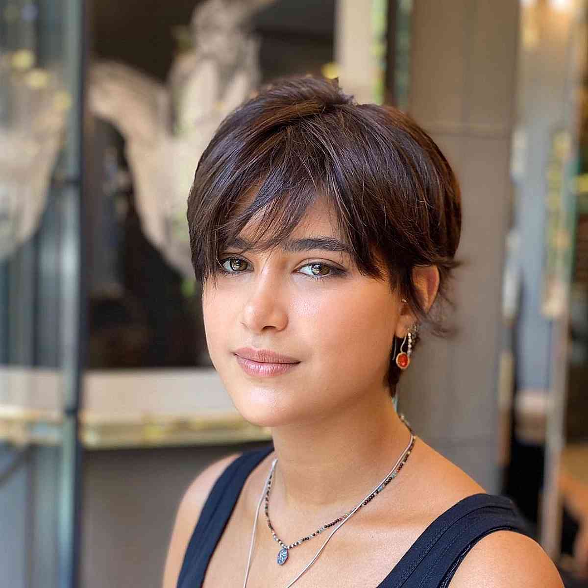 Dark Short Haircut Ideas Pinterest