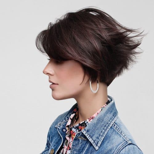 Dark Short Haircut Ideas Pinterest