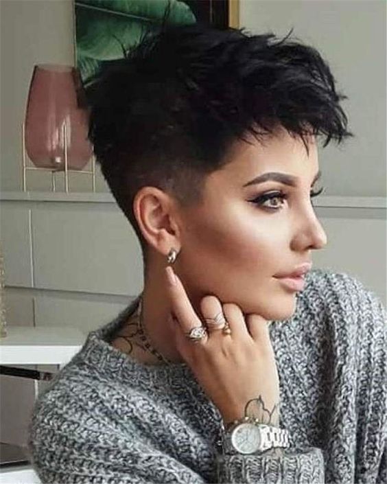 Dark Short Haircut Ideas Pinterest