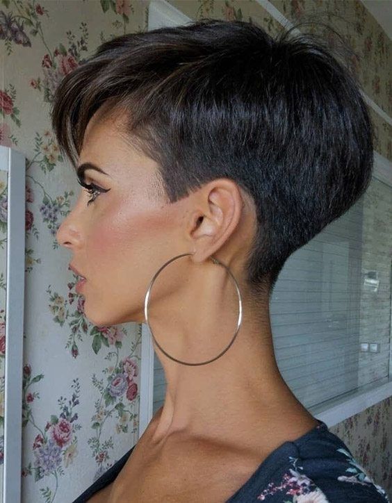 Dark Short Haircut Ideas Pinterest
