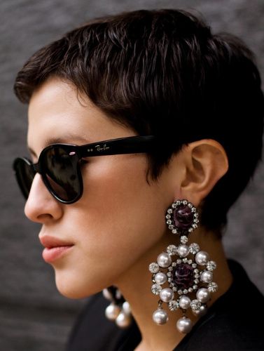 Dark Short Haircut Ideas Pinterest