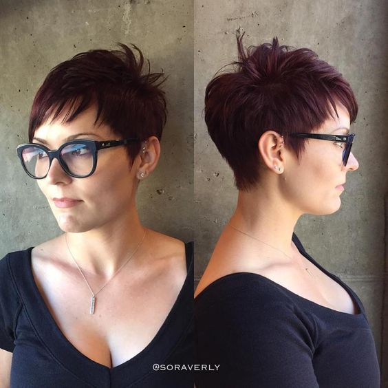 very short pixie haircut