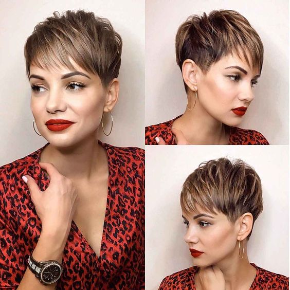 very short pixie haircut
