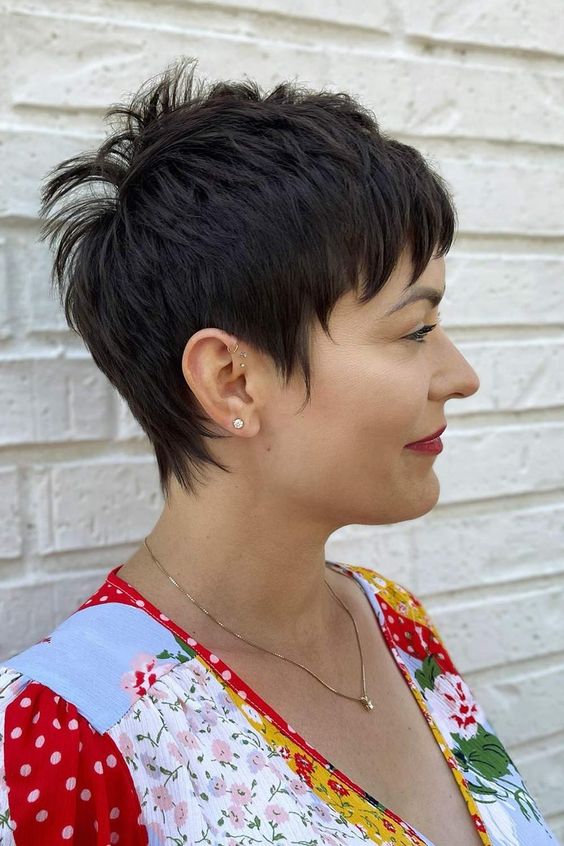 very short pixie haircut
