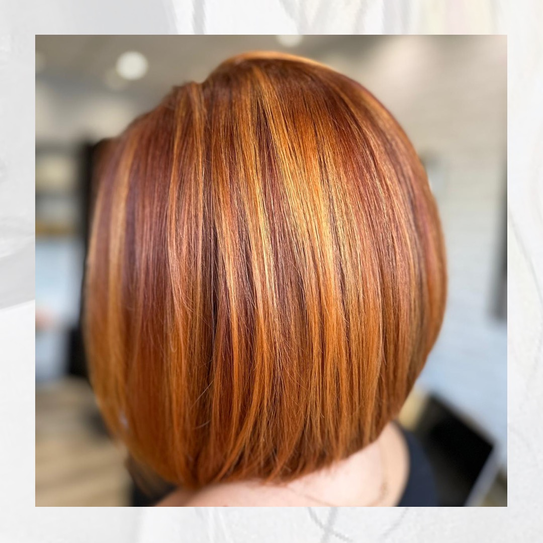 Bob Cuts with Copper Highlights