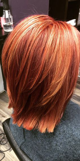 Bob Cuts with Copper Highlights