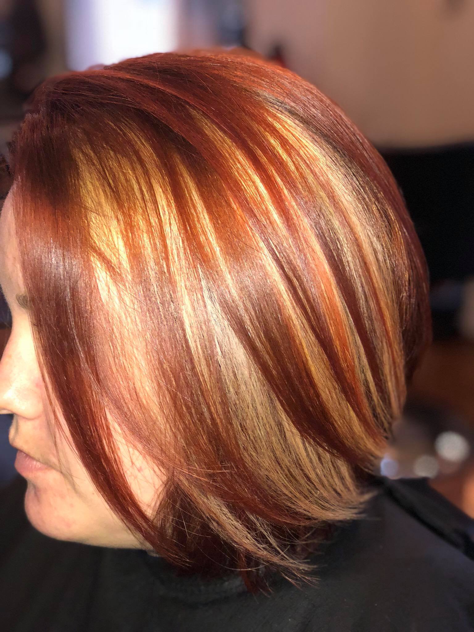 Bob Cuts with Copper Highlights