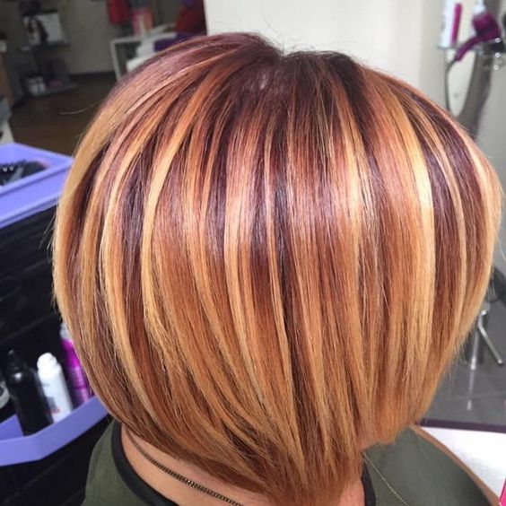 Bob Cuts with Copper Highlights