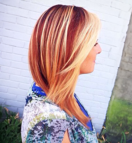 Bob Cuts with Copper Highlights