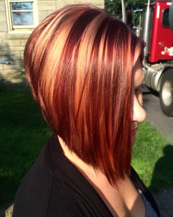 Bob Cuts with Copper Highlights