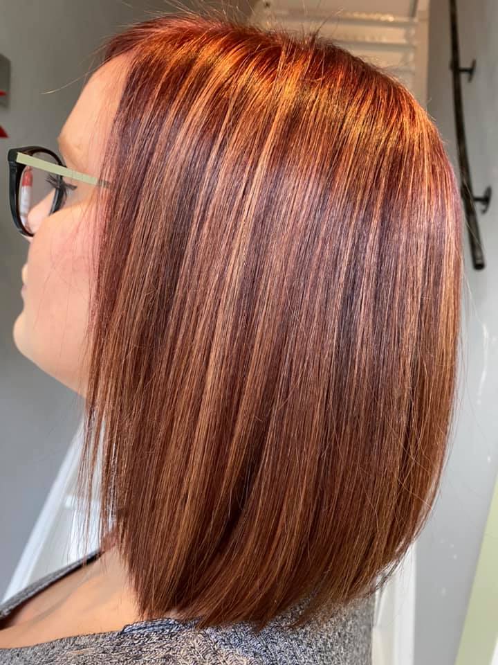Bob Cuts with Copper Highlights