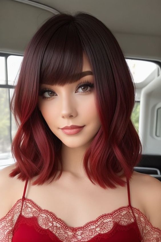 burgundy hair shades, burgundy hair color