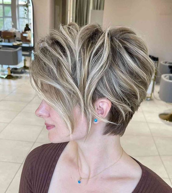 highlighted pixie cuts