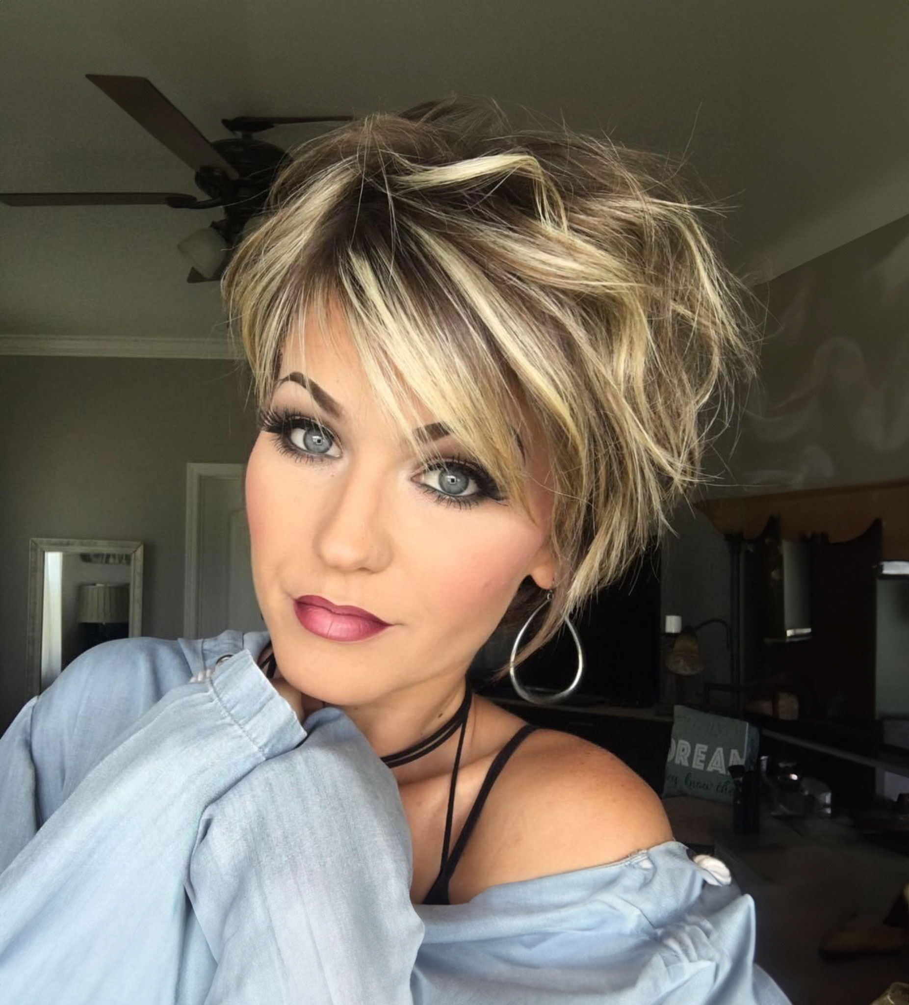 highlighted pixie cuts