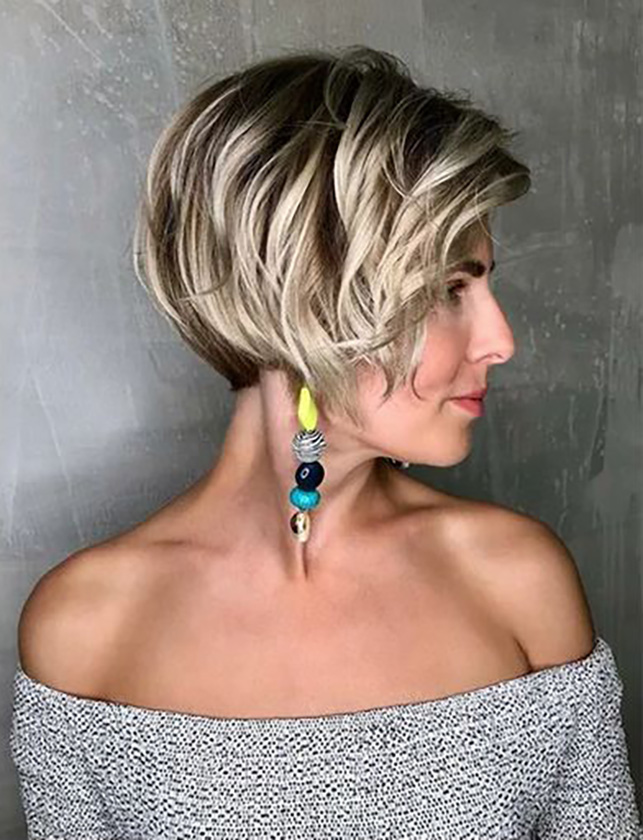 highlighted pixie cuts