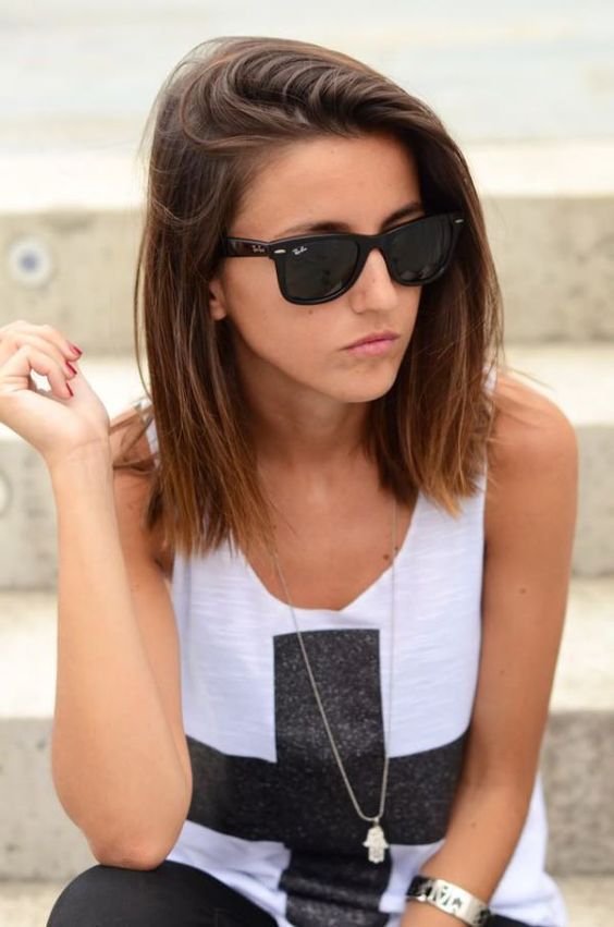 Medium Hairstyles for Sunglasses Wearers