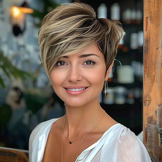 Chic Highlighted Pixie Cuts