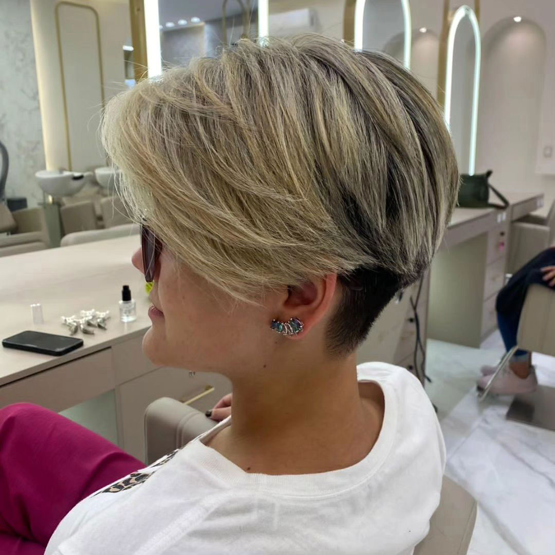 highlighted pixie cuts