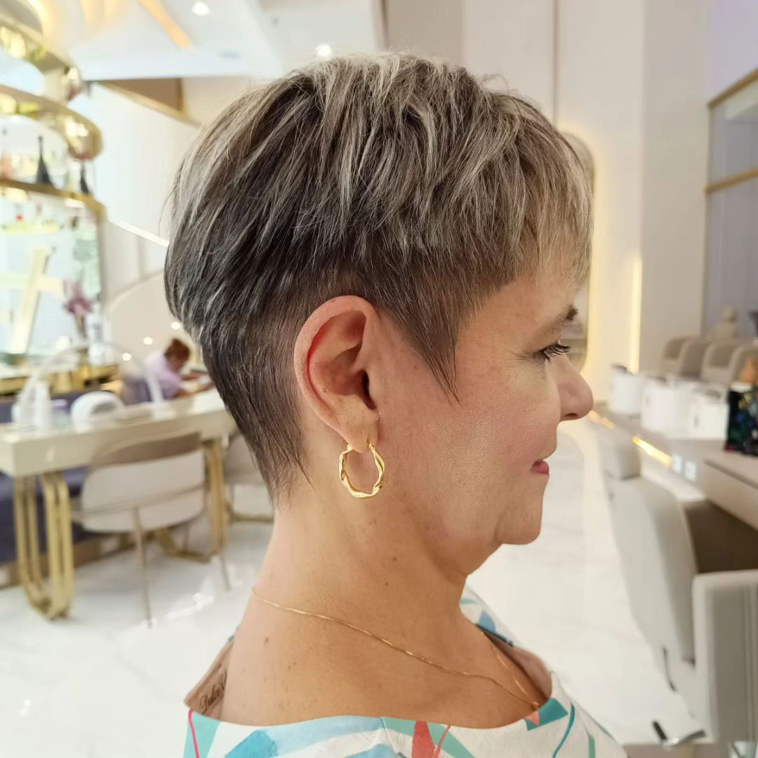 highlighted pixie cuts