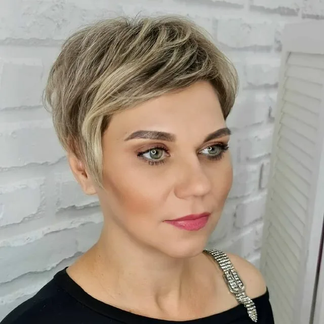 pixie cuts with highlights